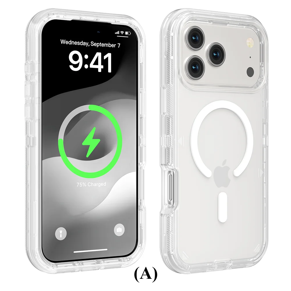Rugged OTT Armor MagSafe Clear Case – for iPhone 15 Series - A - Phone Cases & Covers