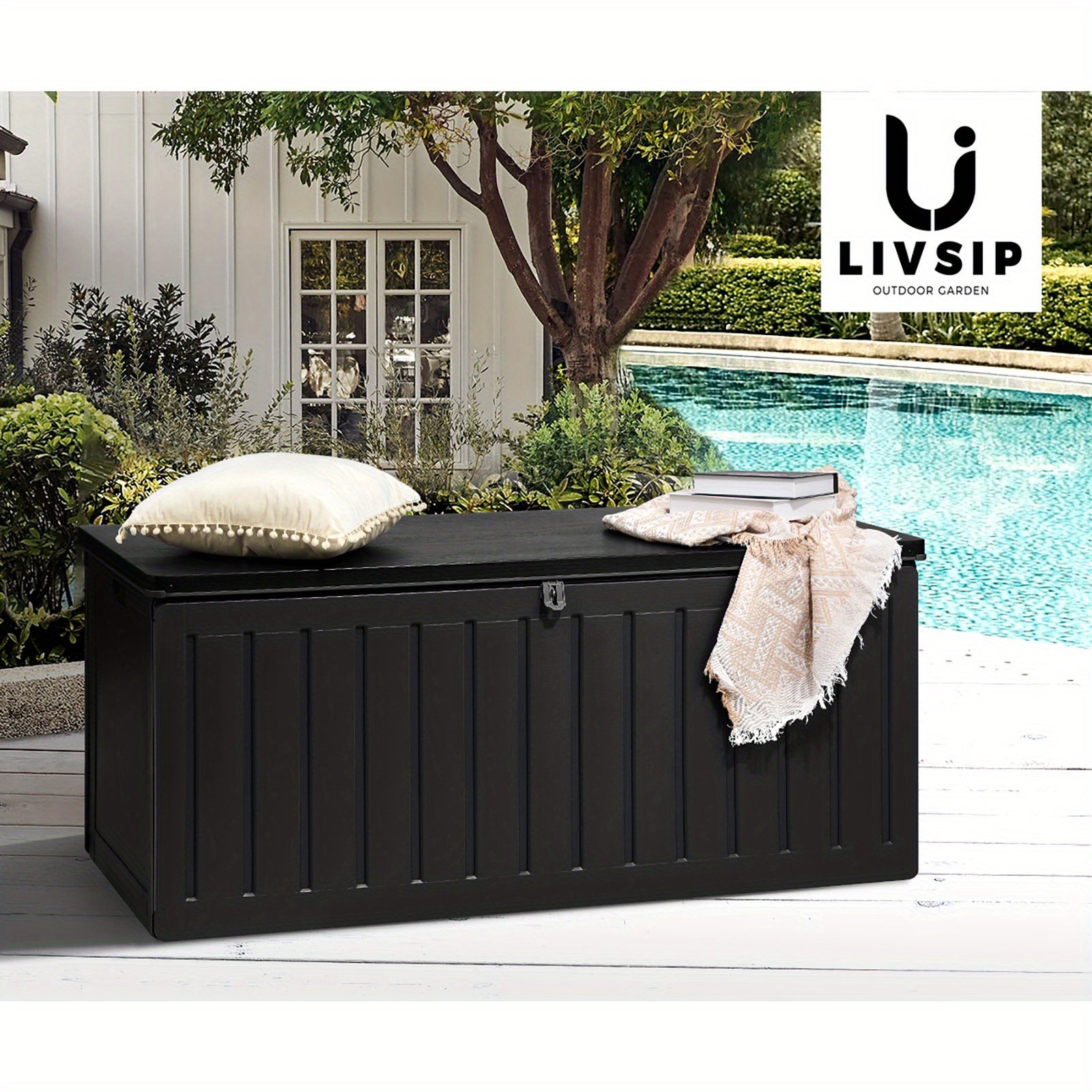 490L Outdoor Storage Box Bench by Snagg A Box