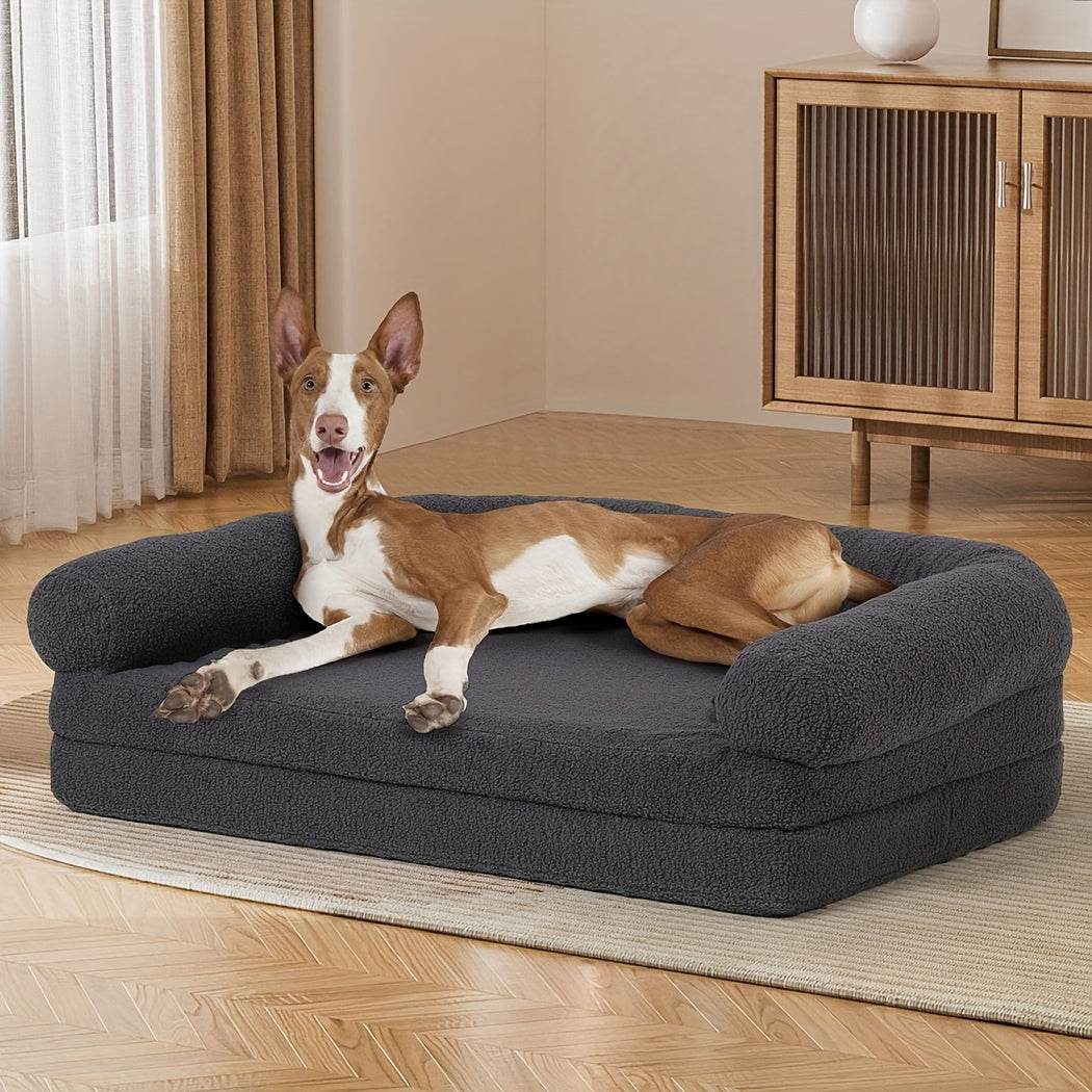 2-in-1 Foldable Human-Size Orthopedic Dog Bed - SnaggIt