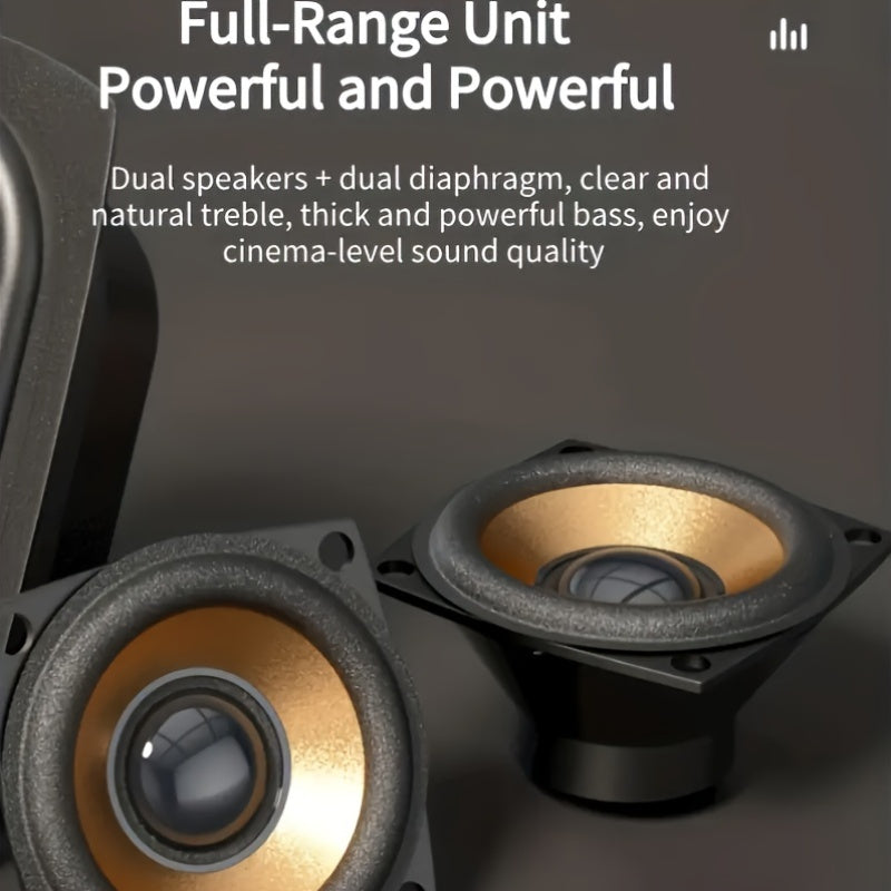 Retro Wood Grain Soundbar – Dual Wireless Speakers with USB, Card Slot & Mic Input by Snagg A Portable Speaker