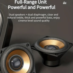 Retro Wood Grain Soundbar – Dual Wireless Speakers with USB, Card Slot & Mic Input by Snagg A Portable Speaker