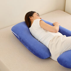Crystal Velvet J-Shaped Pregnancy Pillow – Full Body Support by Snagg A Pillow