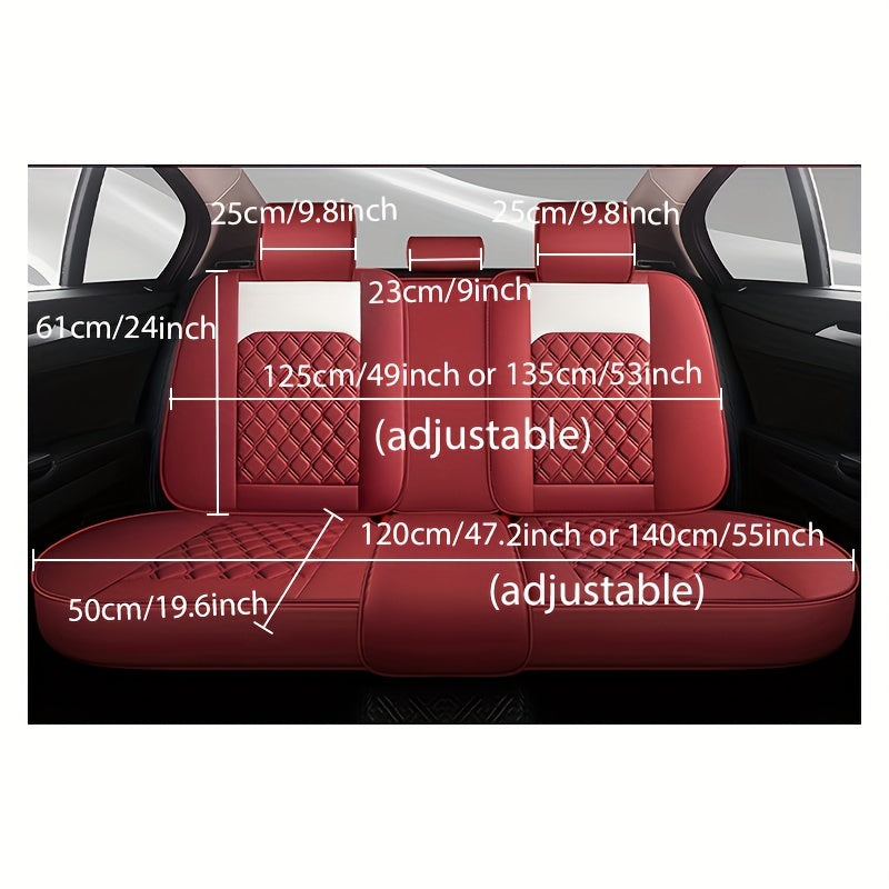 Universal PU Leather Car Seat Cover Set by Snagg A Seat Cover