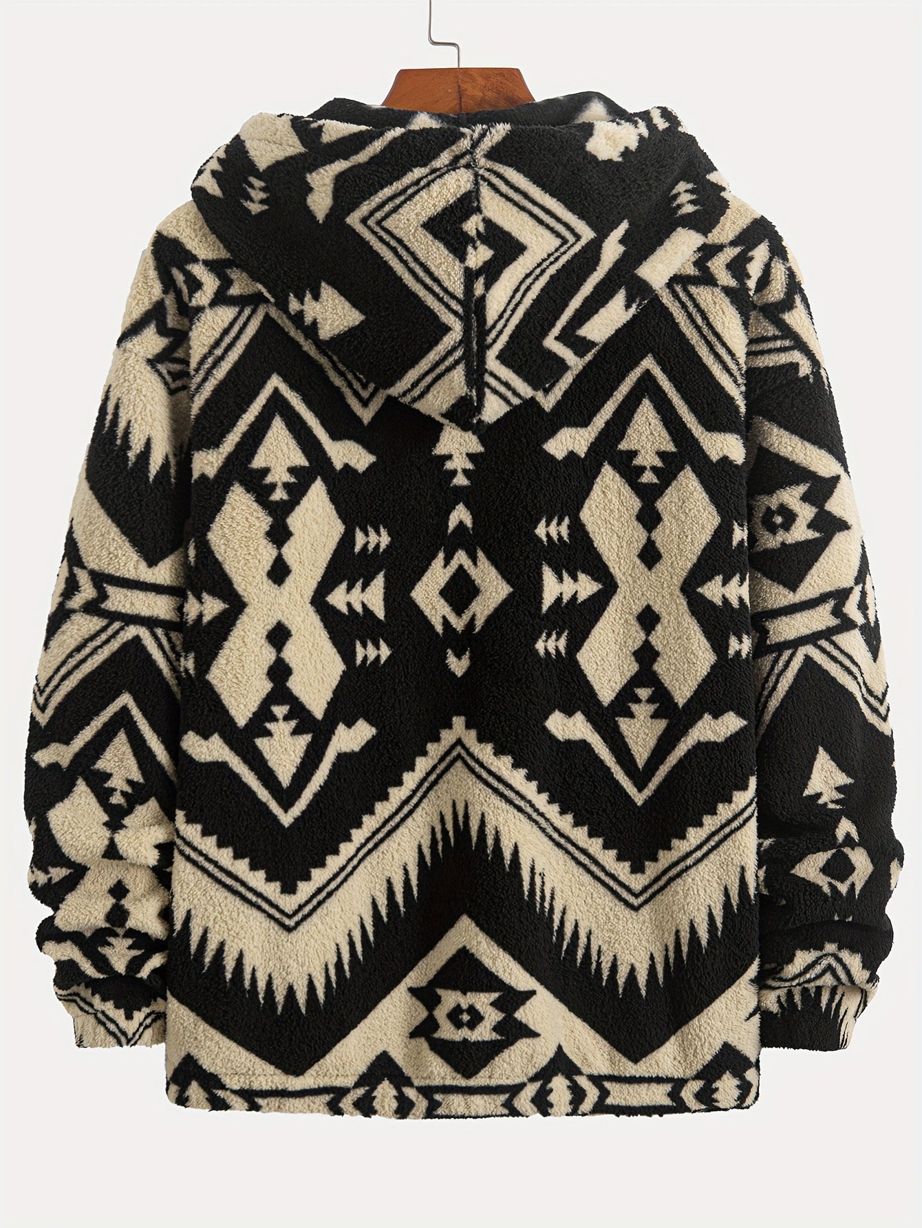 Men’s Plush Tribal Print Hooded Jacket by Snagg A Jacket