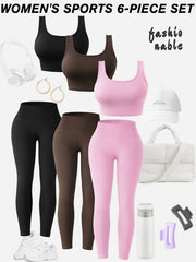 Women’s 6-Piece Yoga Outfit Set by Snagg A Pant