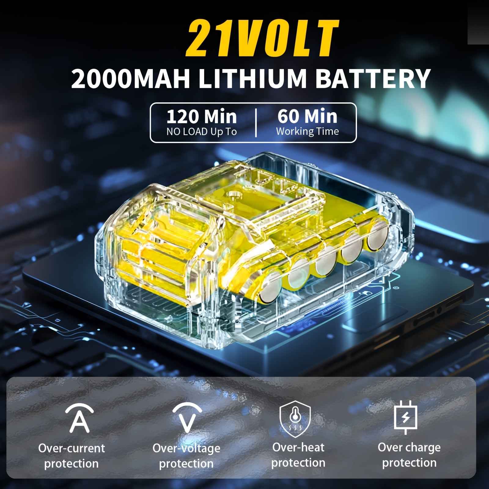 6 Inch Cordless Mini Chainsaw – 2× 21V Batteries | 880W Pure Copper Motor - 2 Chains - Garden Power Tools