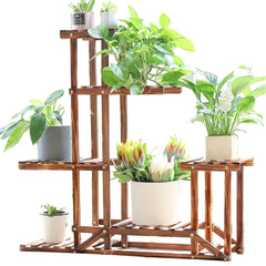 6 Tier Wooden Plant Stand Rack by Snagg A Rack