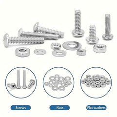 1059 Pcs Nuts & Bolts Assortment - M3/M4/M5/M6 Machine Screws Washers with Mixed Heads - 1set - Power Tools Gadget
