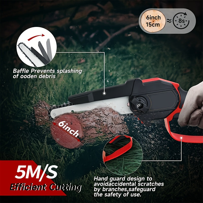 6-Inch Cordless Mini Chainsaw