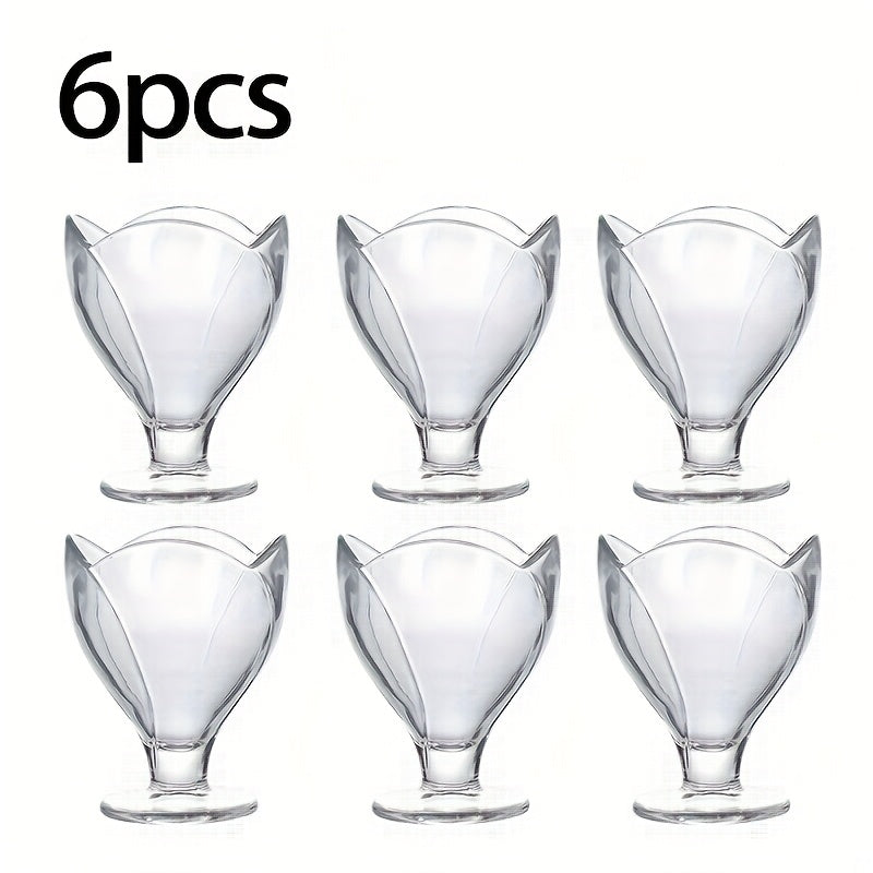 Petal Shaped Glass Ice Cream Cups For Parties And Weddings by Snagg A Cup