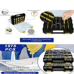 1575 Piece Stainless Steel Bolt Nut & Washer Assortment - Power Tools Gadget