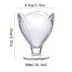 Petal Shaped Glass Ice Cream Cups For Parties And Weddings by Snagg A Cup