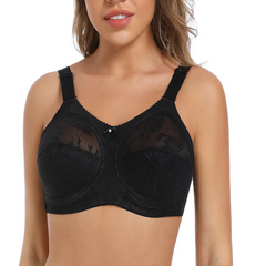 Plus Size Wire-Free Minimizer Bra | Lace Full Figure Unpadded Ultra-Thin Large Bust