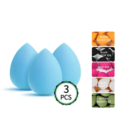 Professional 3 Pieces Precision Blending Set – High-Density Ultra Soft Cosmetic Puffs