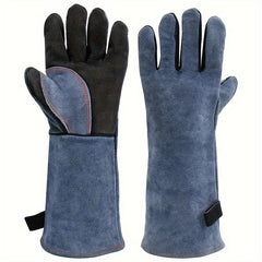 4 x Pair Genuine Leather Welding Gloves