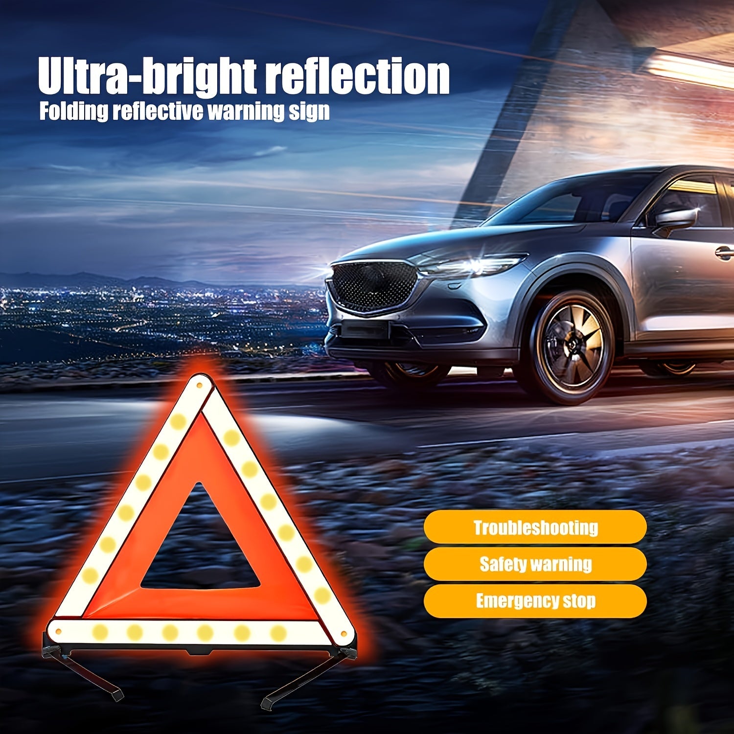 6pcs Reflective Safety Triangles by Snagg A Safety Triangle