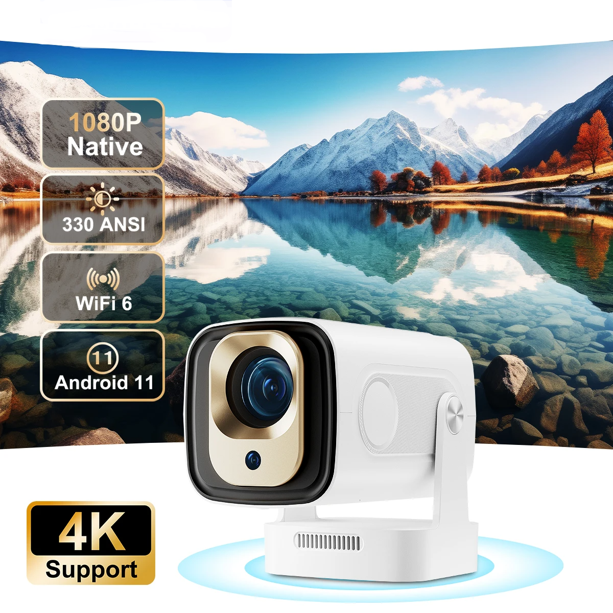 Mini Smart Projector Native 1080P with 4K Support by Snagg A Projector