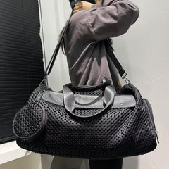 Large Capacity Black Nylon Duffel Bag