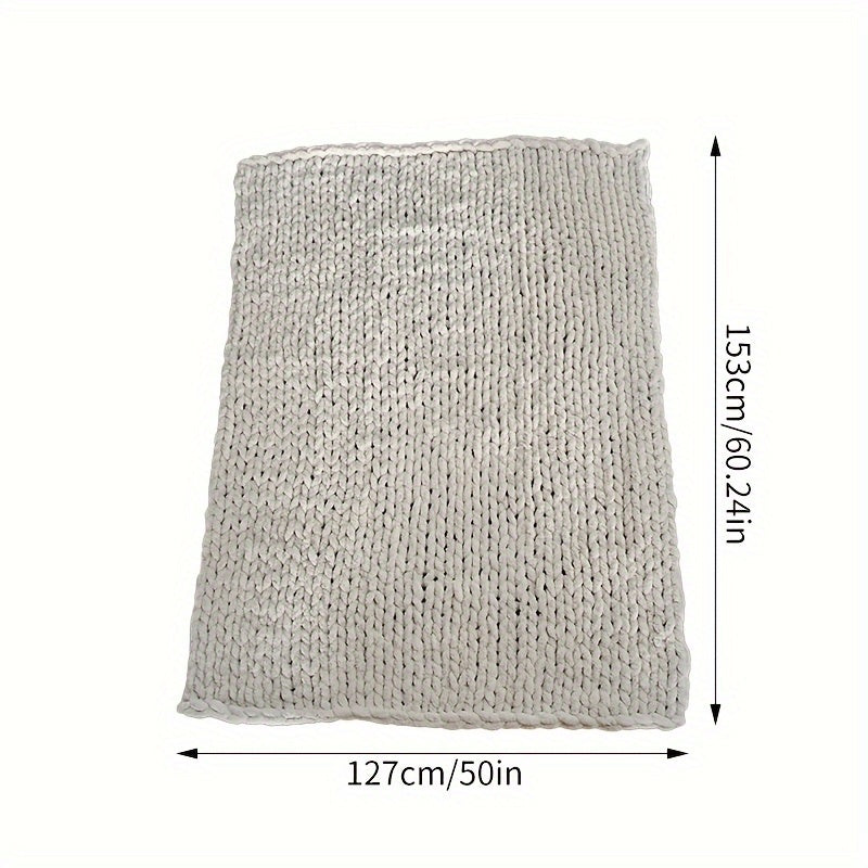 Cozy Chenille Chunky Knit Throw Blanket by Snagg A Throw