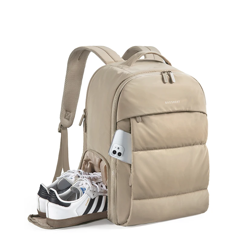 Women's Airline-Approved Travel Backpack 15.6" – Water-Resistant Carry-On with Shoe Compartment (36–55L)