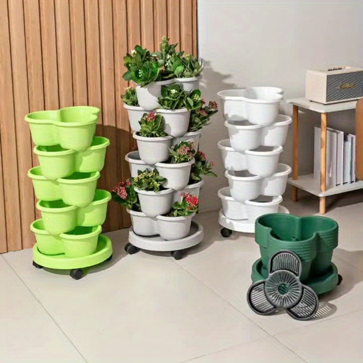 Stackable 3 Tier Flower Pot Set by Snagg A Pot