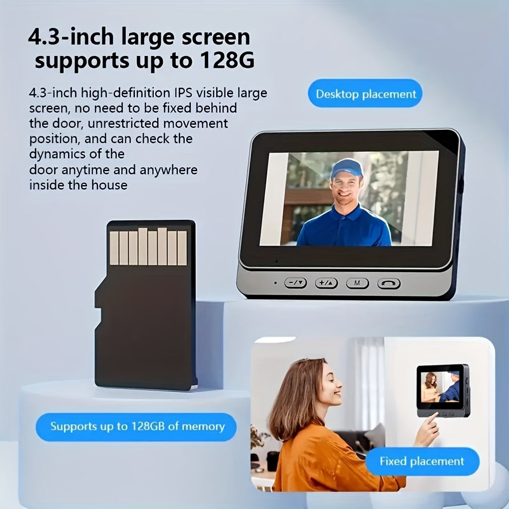 Smart Video Doorbell – 1080P HD Camera with 4.3″ Screen by Snagg A Doorbell Camera