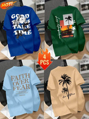 4pcs Men’s Outdoor Sports T-Shirts - SnaggIt