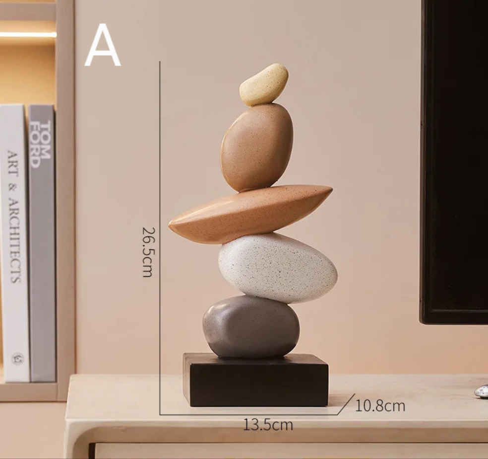 Stacked Stone Resin Sculpture by Snagg A Sculpture