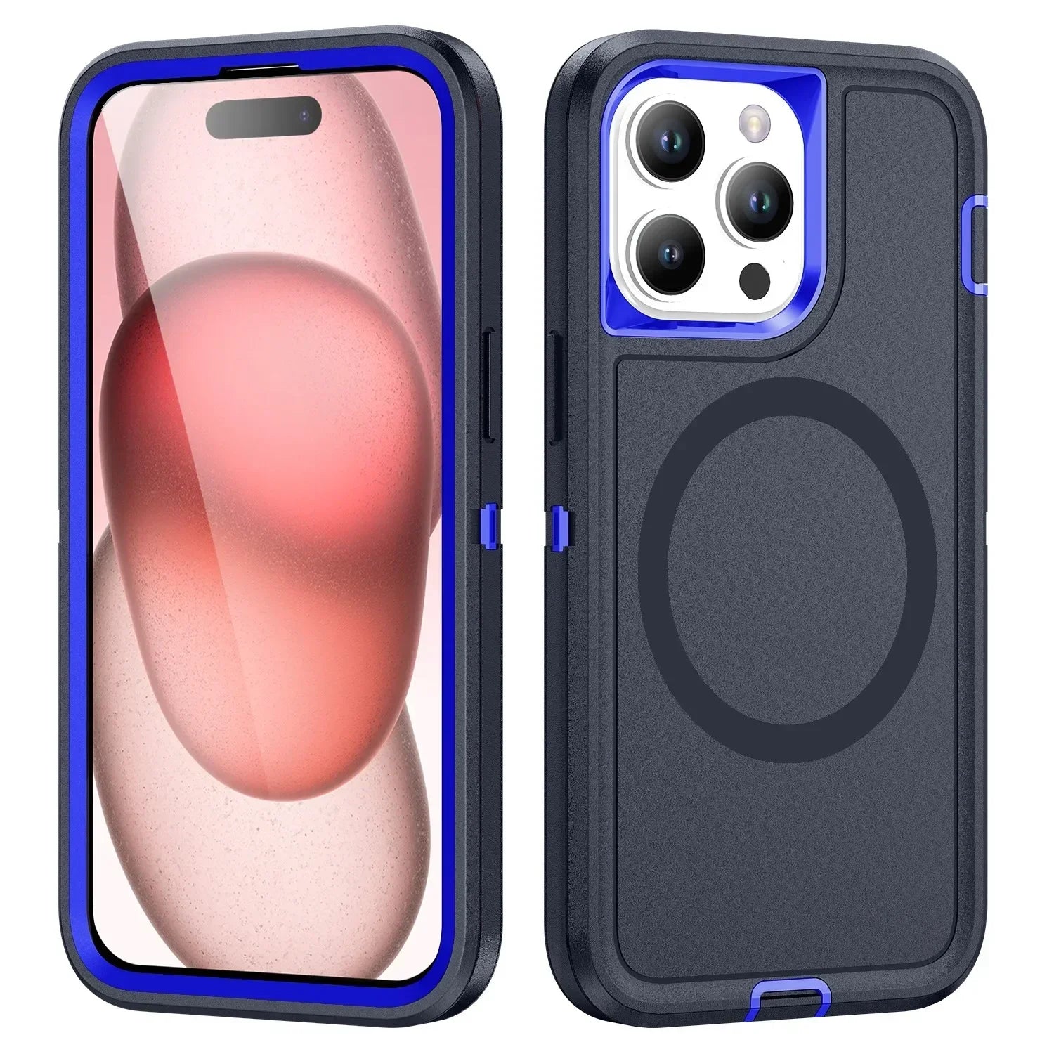 Full-Body Silicone Shockproof iPhone Case | Heavy-Duty Protection for iPhone 14–16 Pro Max